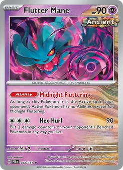 Flutter Mane, Prismatic Evolutions Nº 043 Reverse