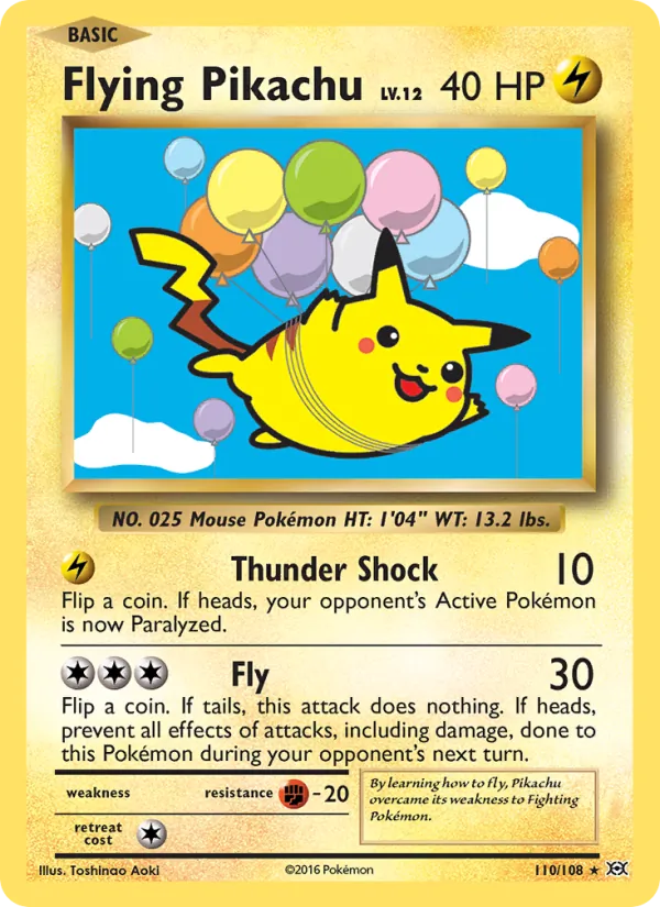 Flying Pikachu, Evolutions No. 110
