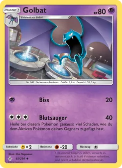 Golbat, Kräfte im Einklang Nº 65 Normal
