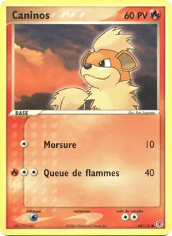 Caninos, EX Rouge Feu & Vert Feuille No. 64 Normal