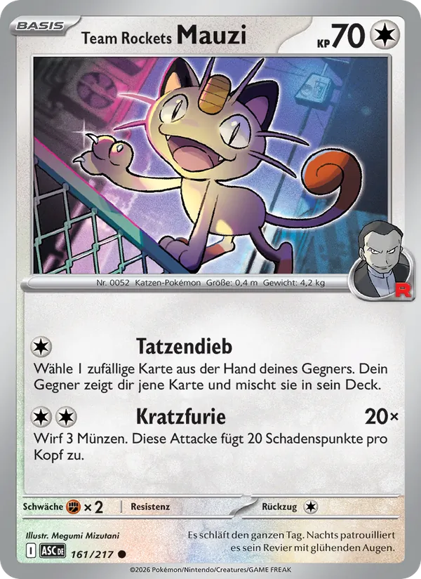 Team Rockets Mauzi, Erhabene Helden Nº 161