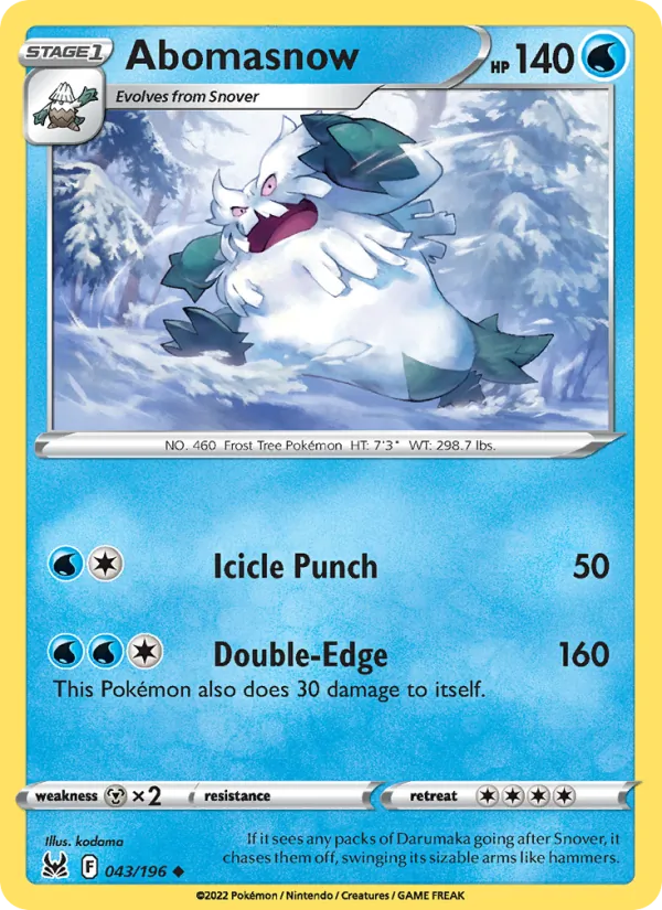Abomasnow, Lost Origin Nº 043