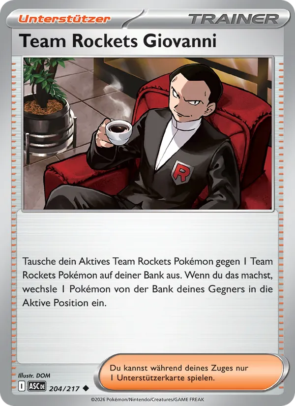 Team Rockets Giovanni, Erhabene Helden No. 204