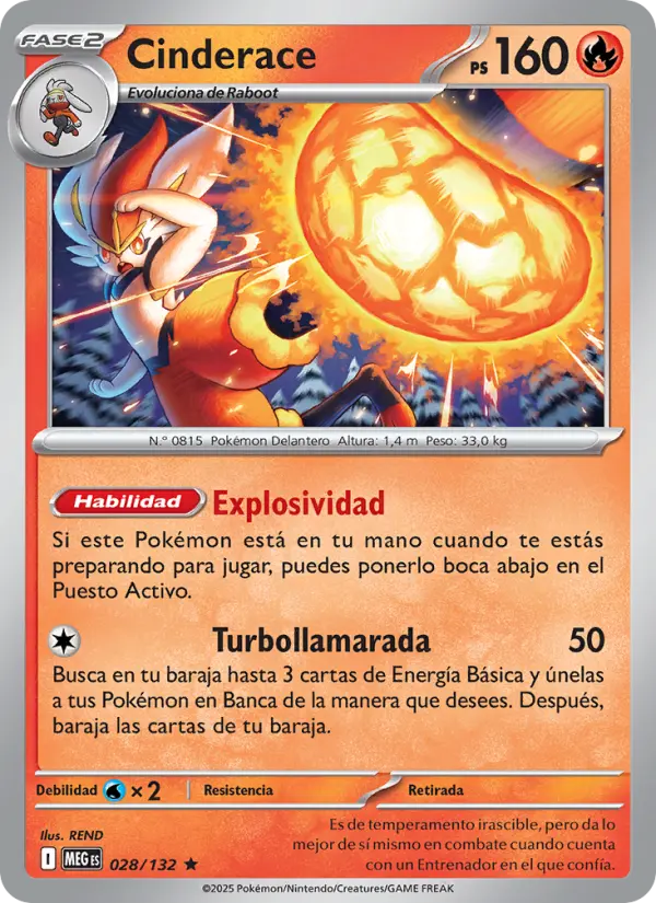 Cinderace, Megaevolución Nº 028