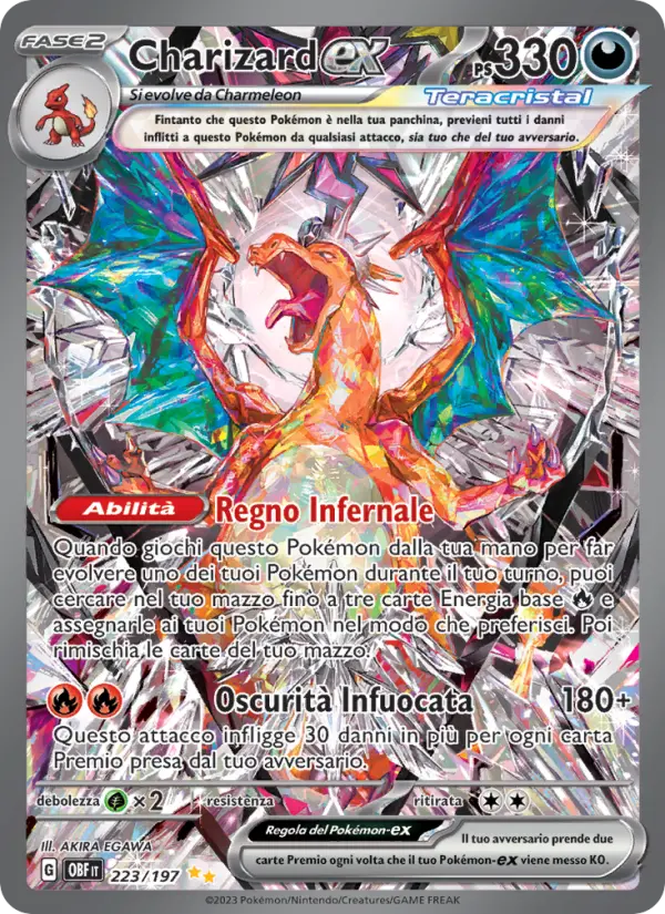 Charizard-ex, Ossidiana Infuocata Nº 223
