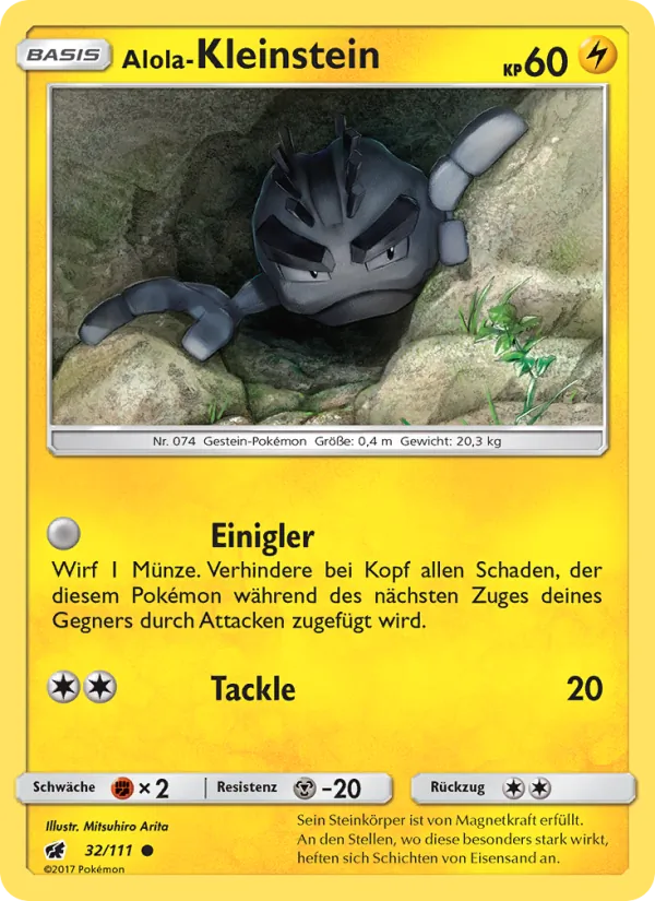 Alola-Kleinstein, Aufziehen der Sturmröte No. 32