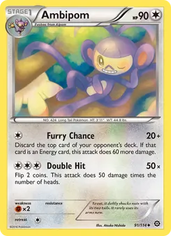 Ambipom, Steam Siege Nº 91 Normal