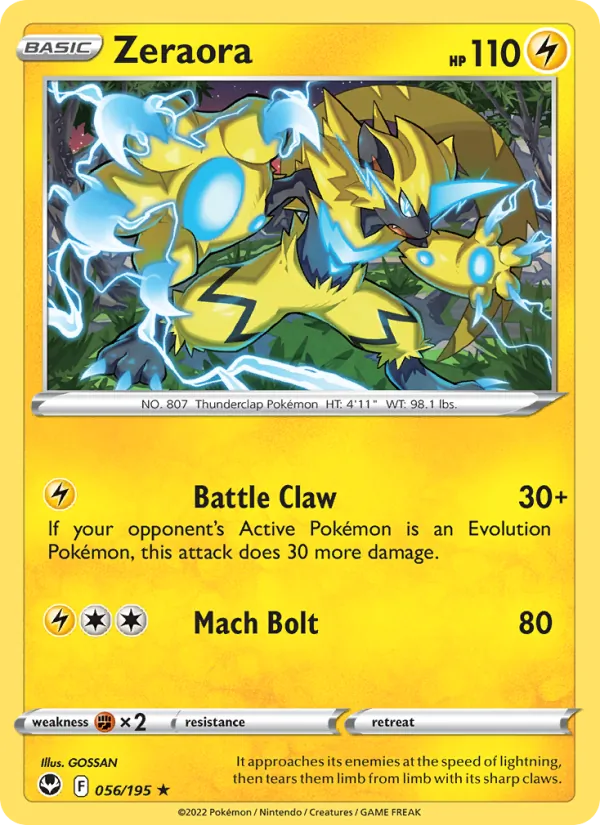 Zeraora, Silver Tempest No. 056