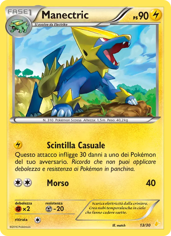 Manectric, XY trainer Kit (Pikachu Libre) No. 13