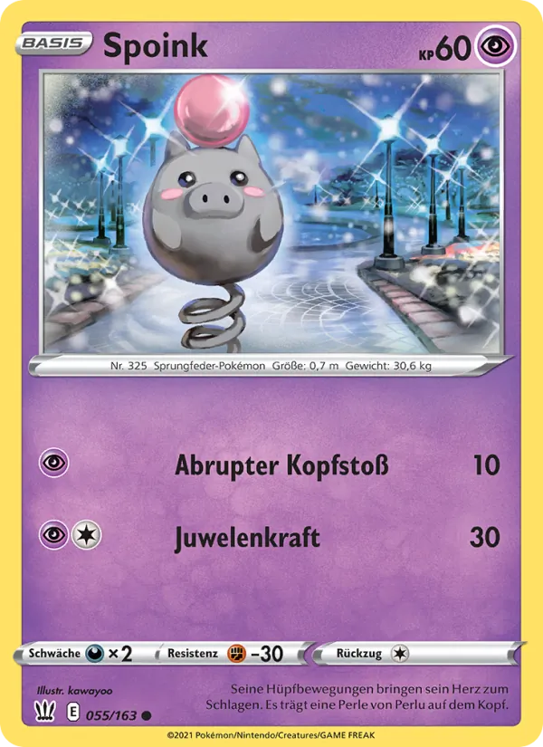 Spoink, Kampfstile Nº 55