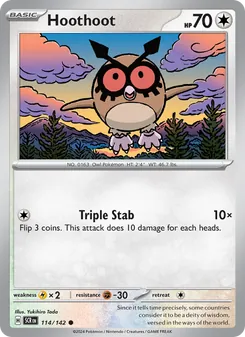 Hoothoot, Stellar Crown No. 114 Normal
