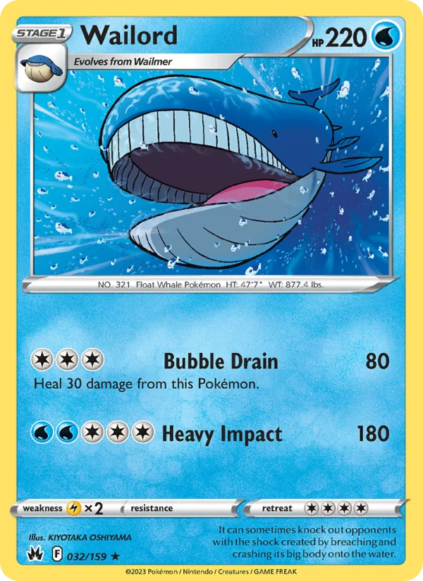 Wailord, Crown Zenith Nº 032