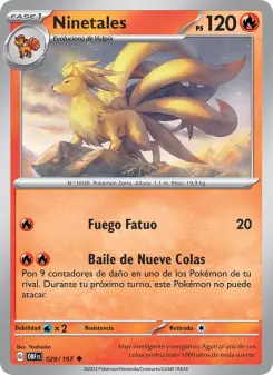 Ninetales, Llamas Obsidianas No. 029 Normal