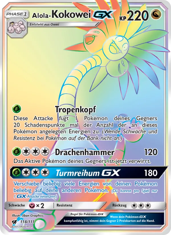 Alola-Kokowei GX, Aufziehen der Sturmröte No. 118