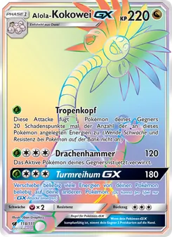 Alola-Kokowei GX, Aufziehen der Sturmröte No. 118 Normal