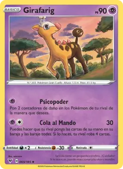 Girafarig, Voltaje Vívido No. 65 Normal