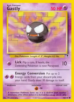 Gastly, Legendary Collection Nº 76 Normal