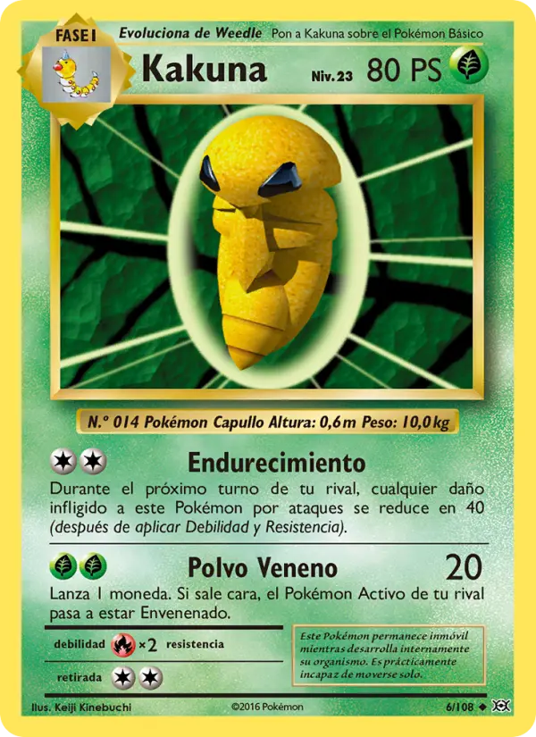 Kakuna, Evoluciones No. 6