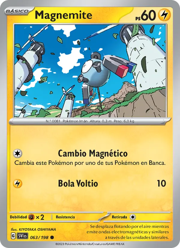 Magnemite, Escarlata y Púrpura No. 063
