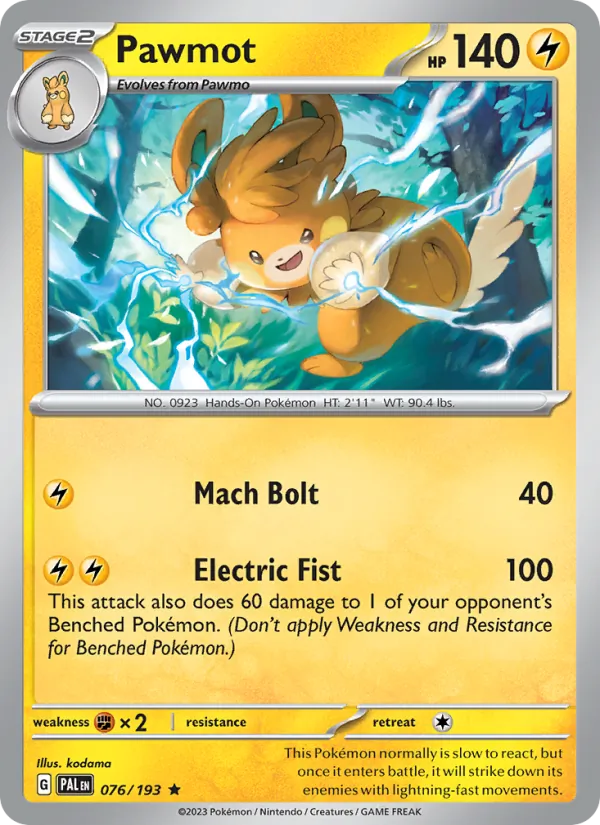 Pawmot, Paldea Evolved Nº 076
