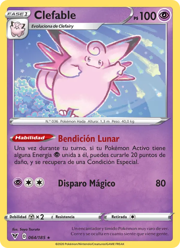 Clefable, Voltaje Vívido No. 64