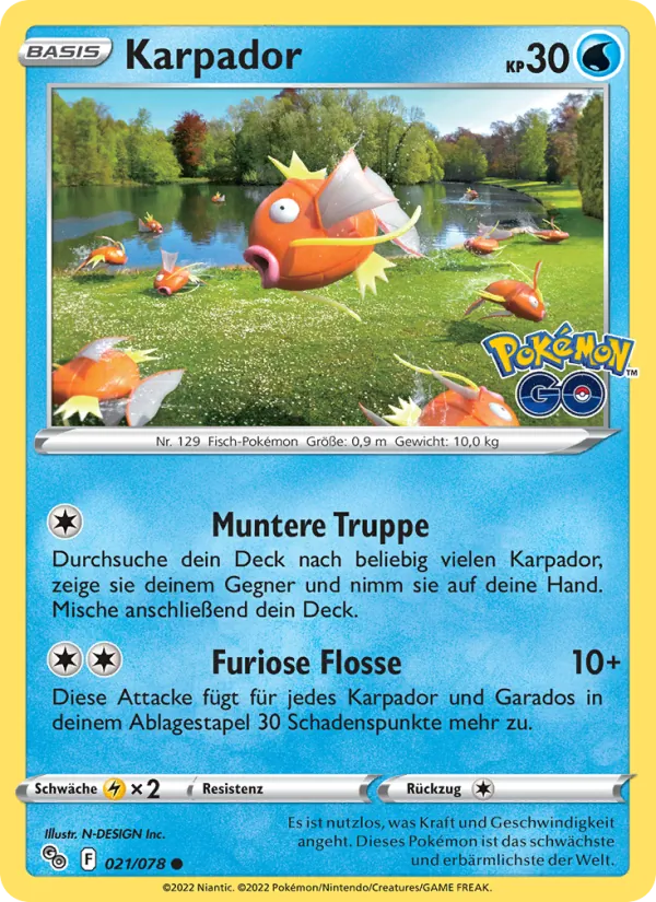 Karpador, Pokémon GO No. 021