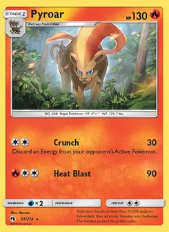 Pyroar, Lost Thunder No. 51 Normal