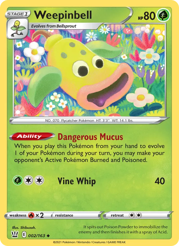 Weepinbell, Battle Styles No. 2