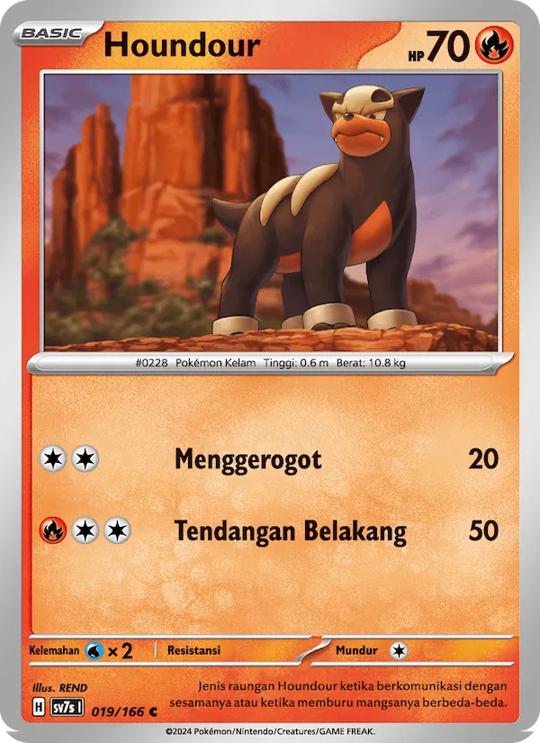 Houndour, Bimbingan Rasi Nº 019