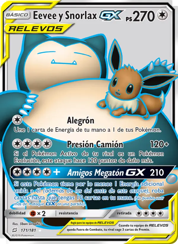 Eevee y Snorlax GX, Union de Aliados No. 171