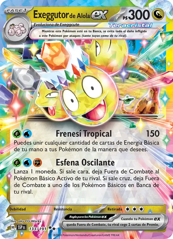 Exeggutor de Alola ex, Chispas Fulgurantes No. 133