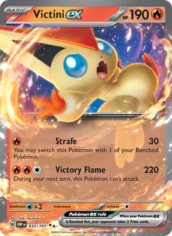Victini ex, Obsidian Flames No. 033 Holo