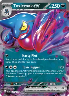 Toxicroak ex, Scarlet & Violet Nº 131 Holo