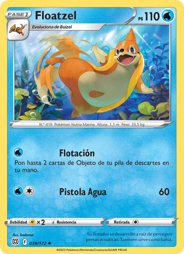 Floatzel, Astros Brillantes No. 039