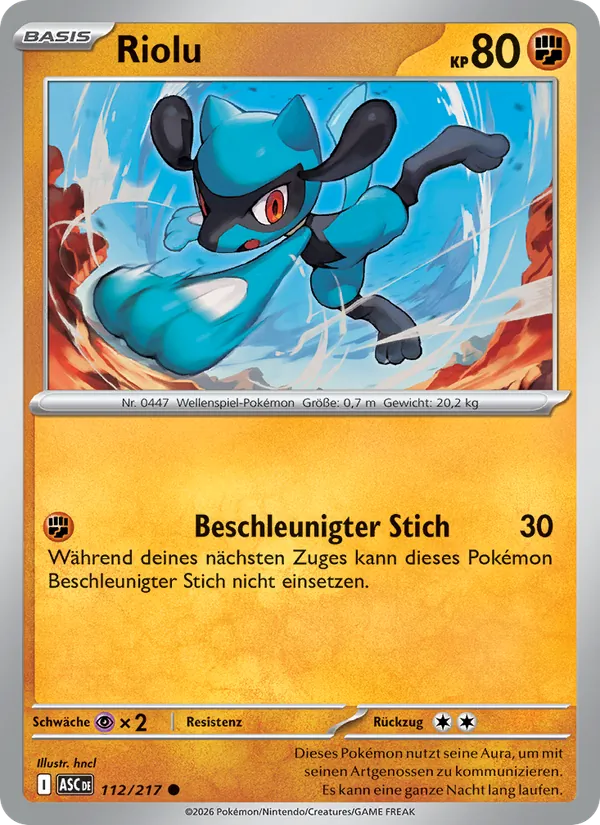 Riolu, Erhabene Helden No. 112
