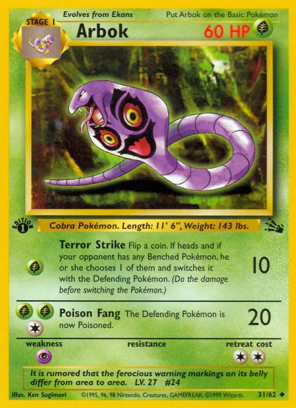 Arbok, Fossil Nº 31