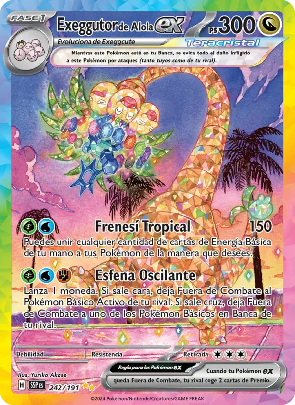 Exeggutor de Alola ex, Chispas Fulgurantes No. 242