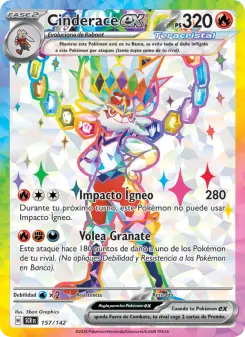 Cinderace ex, Corona Astral Nº 157 Holo