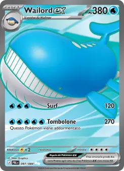 Wailord-ex, Buio Pesto Nº 097 Holo
