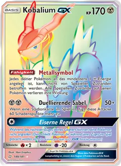 Kobalium GX, Teams Sind Trumpf Nº 189 Normal
