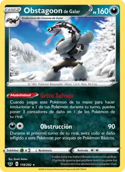 Obstagoon de Galar, Espada y Escudo Nº 119 Holo