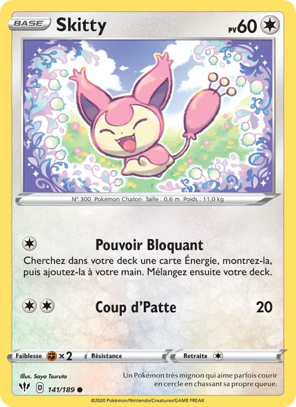 Skitty, Ténèbres Embrasées Nº 141