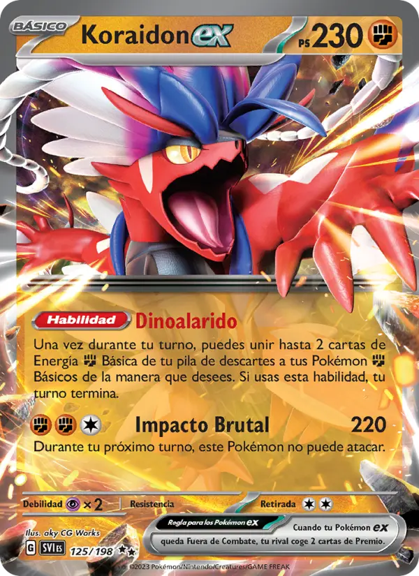 Koraidon ex, Escarlata y Púrpura No. 125