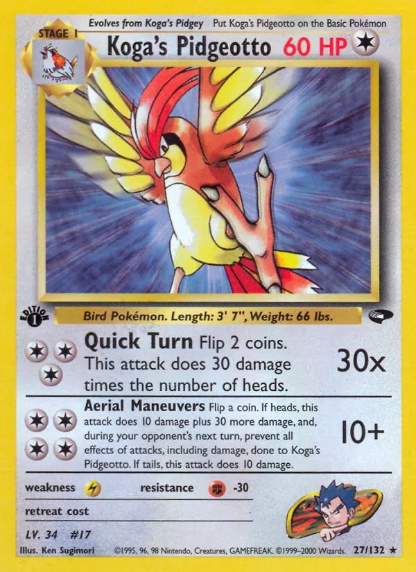 Koga's Pidgeotto, Gym Challenge No. 27