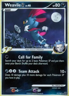 Weavile G, Platinum Nº 17 Reverse