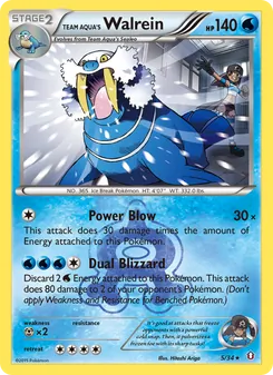 Team Aqua's Walrein, Double Crisis No. 5 Normal