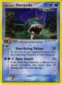 Sharpedo de Team Aqua, EX Team Magma vs Team Aqua Nº 18 Normal
