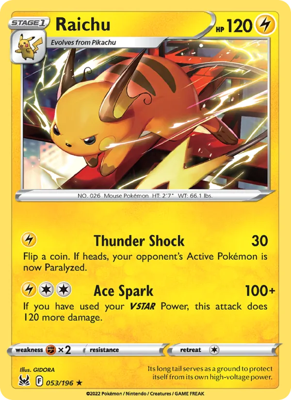 Raichu, Lost Origin No. 053