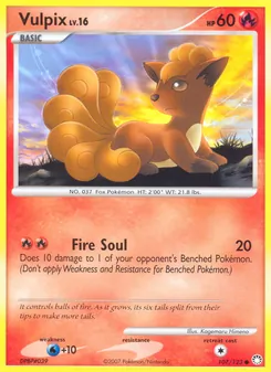 Vulpix, Mysterious Treasures No. 107 Normal