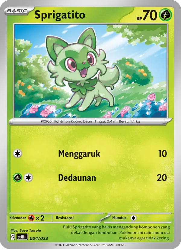 Sprigatito, Fuecoco & Ampharos ex No. 004